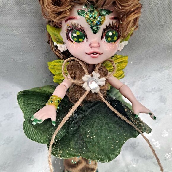Mystic Forest Fairy an ooak magic Mixies Pixling Doll art repaint custom 6 inch - Picture 3 of 7